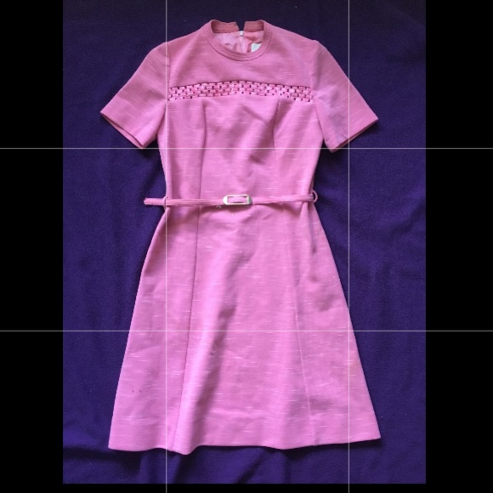 Vintage Midi Dress Made in UK🇬🇧 Pretty in pink!